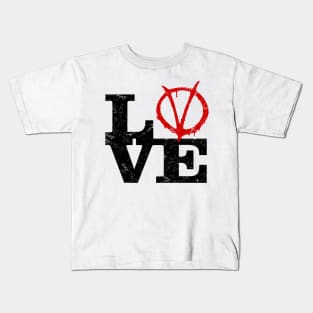 Love V for Vendetta Kids T-Shirt